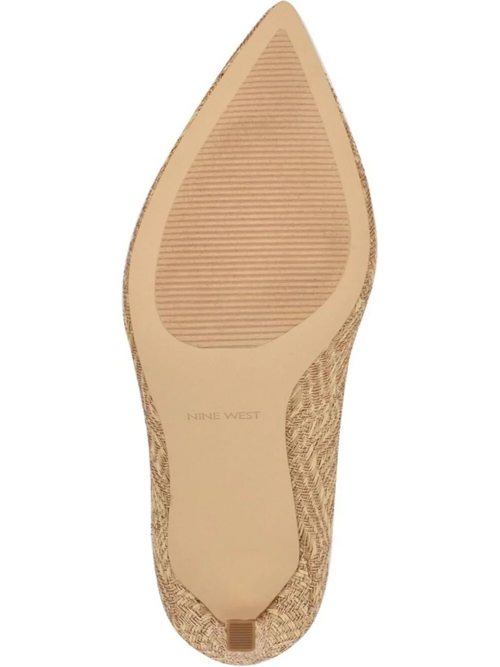 Women's Light Natural Pointed Toe Footbed Tatiana Pump Casual Covered Heel Shoes